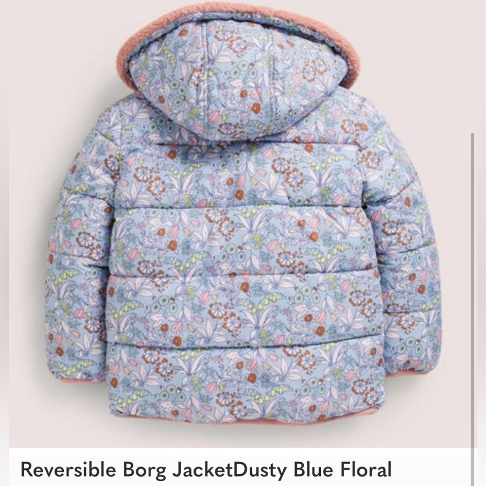 Boden Reversible Winter Girls Coat 3-4 - Picture 2 of 11